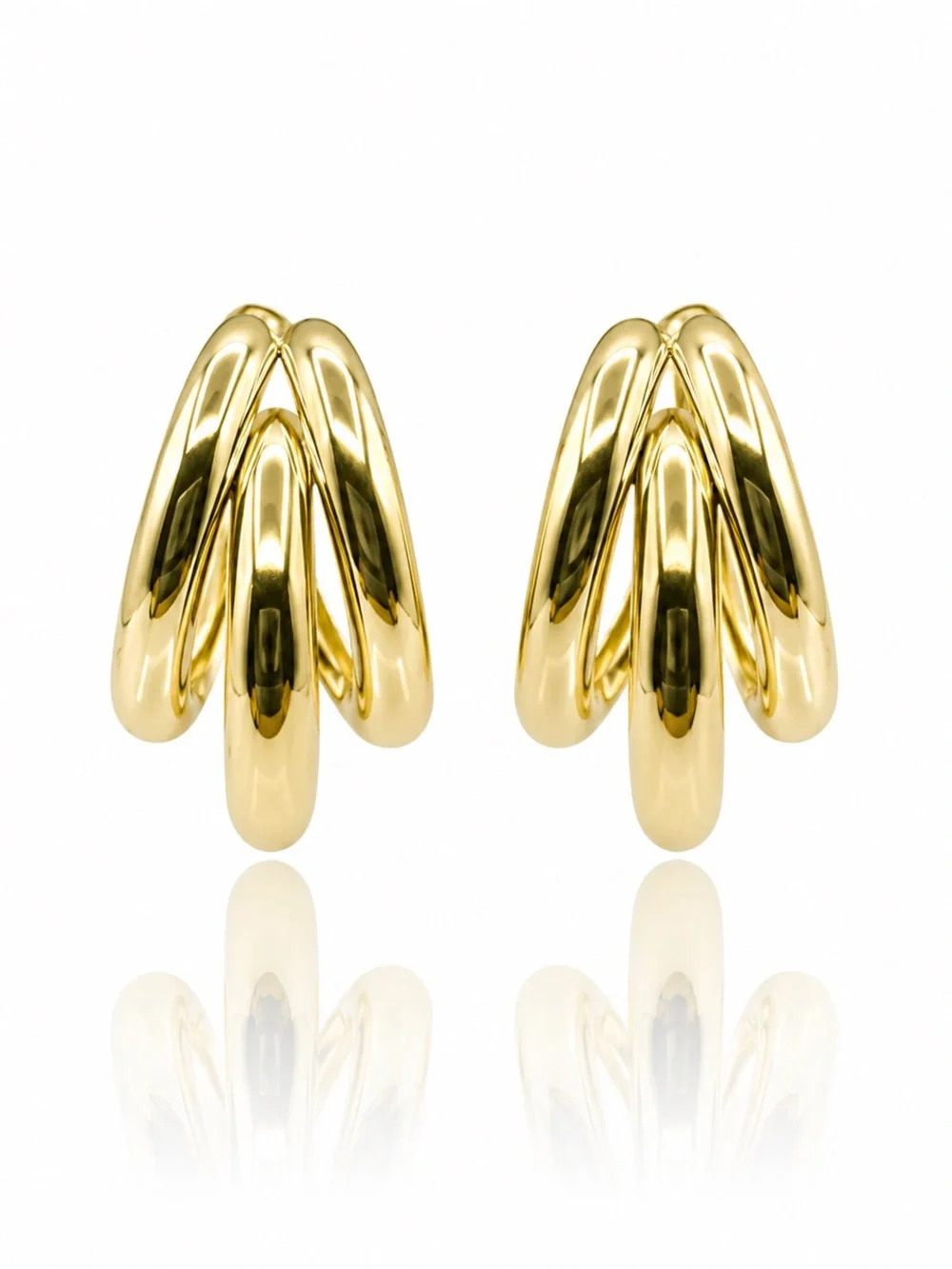 Gold-Filled Sculptural Earrings - Picture 1 of 3